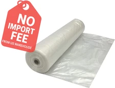 Poly-Cover 4 Mil Clear Plastic Sheeting 20′ x 100′ – Heavy-Duty Transparent Barr