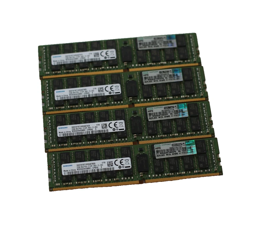 [128GB] - LOT OF 4x 32GB DDR4 ECC 2133 Samsung Registered Server RAM - Image 2 of 3