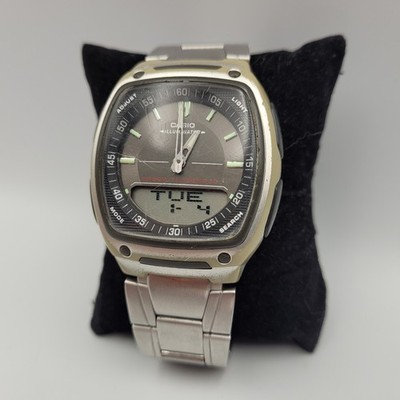 Casio Telememo 30 World Time Illuminator Stainless Strap Vintage Classic Workin 