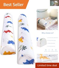 Toddler Bed Safety Bumpers 2-Pack - Foam, 52" x 7", Non-Slip, Machine Washable