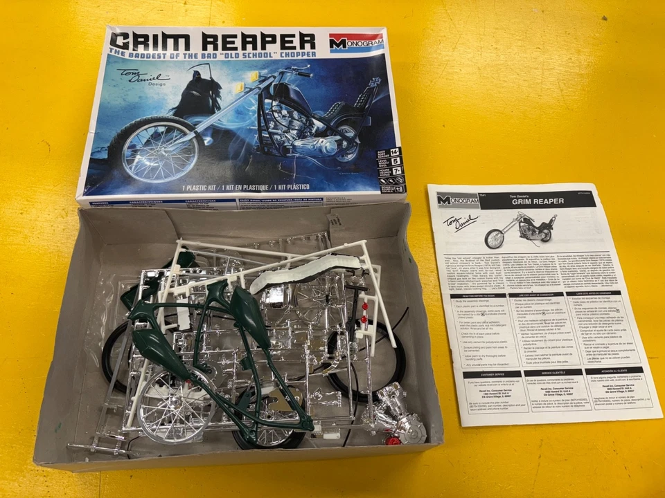 Monogram 1/8 Scale Grim Reaper "Old School" Chopper used partially assembled - Image 3 of 4