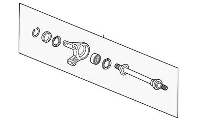 Genuine Honda Intermediate Shaft 44500-T4P-J00