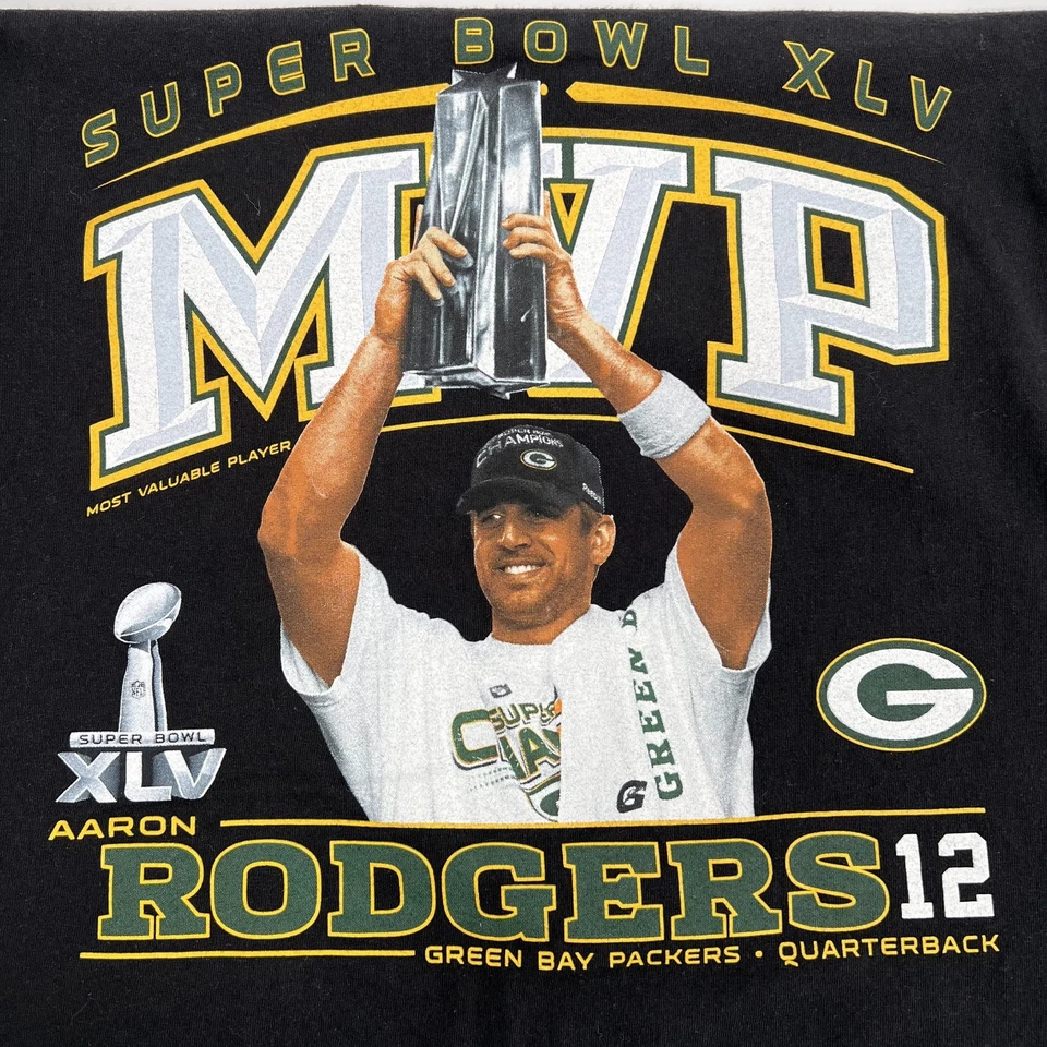 Camiseta REEBOK Adulto Talla L GREEN BAY PACKERS Aaron Rodgers Super Bowl XLV MVP Foto 4 de 4