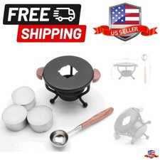 Wax Seal Warmer Kit Wax Melting Furnace Tool with Melting Spoon Kit  Tea Can...