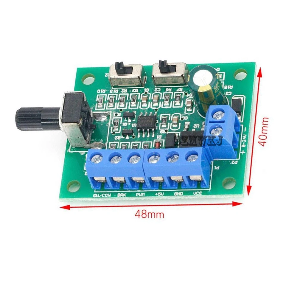 2PCS DC 12V/24V CW CCW PWM Speed Controller DC Brushless Motor PWM Speed Control - Image 2 of 4