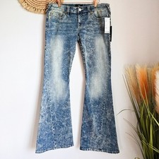 True Religion, New, Joey Big T Vintage Low-Rise Flare Stonewash Jeans Size 29