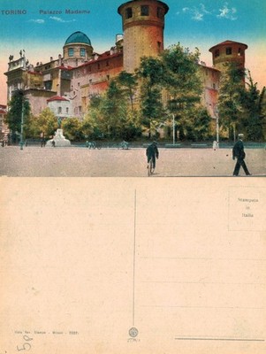 Alte Postkarte - Torino Palazzo Madama Turin Italien Farblithographie UNBESPIELT