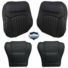 00-02 Pontiac Firebird Trans Am Full Front Tops Bottoms Leather Seat Cover Blk