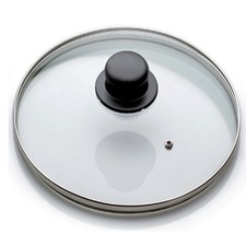 Gnali, coperchio in vetro temperato 36 cm bordo inox con foro di sfiato