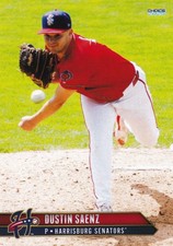 Dustin Saenz 2025 Choice Harrisburg Senators Minor League Rookie Card #17 RC SP