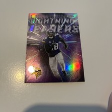 2025 Topps Chrome Football Justin Jefferson Lightning Leaders #LL-12 SSP Vikings
