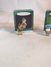 Lot Of 2 Hallmark Keepsake Ornament Miniature Teddy-Bear Style  1  4 C1
