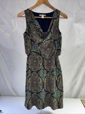 Banana Republic Size 2 Geometric Print Blouson Dress Green and Purple Women’s