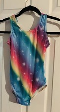Girls' Rainbow Gym Leotards Kids' Class 7/8 Years