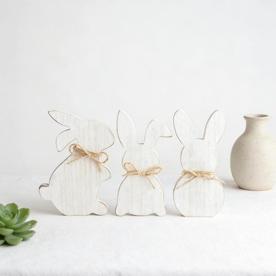 3x Osterhase Ornament Osterdeko DIY Hase für Büro Küche Schlafzimmer