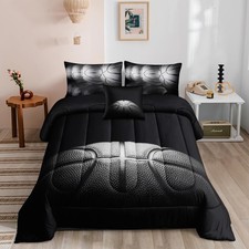 Helloosuu 6 Pcs Basketball Queen Comforter Setsbasketball Bedding Set