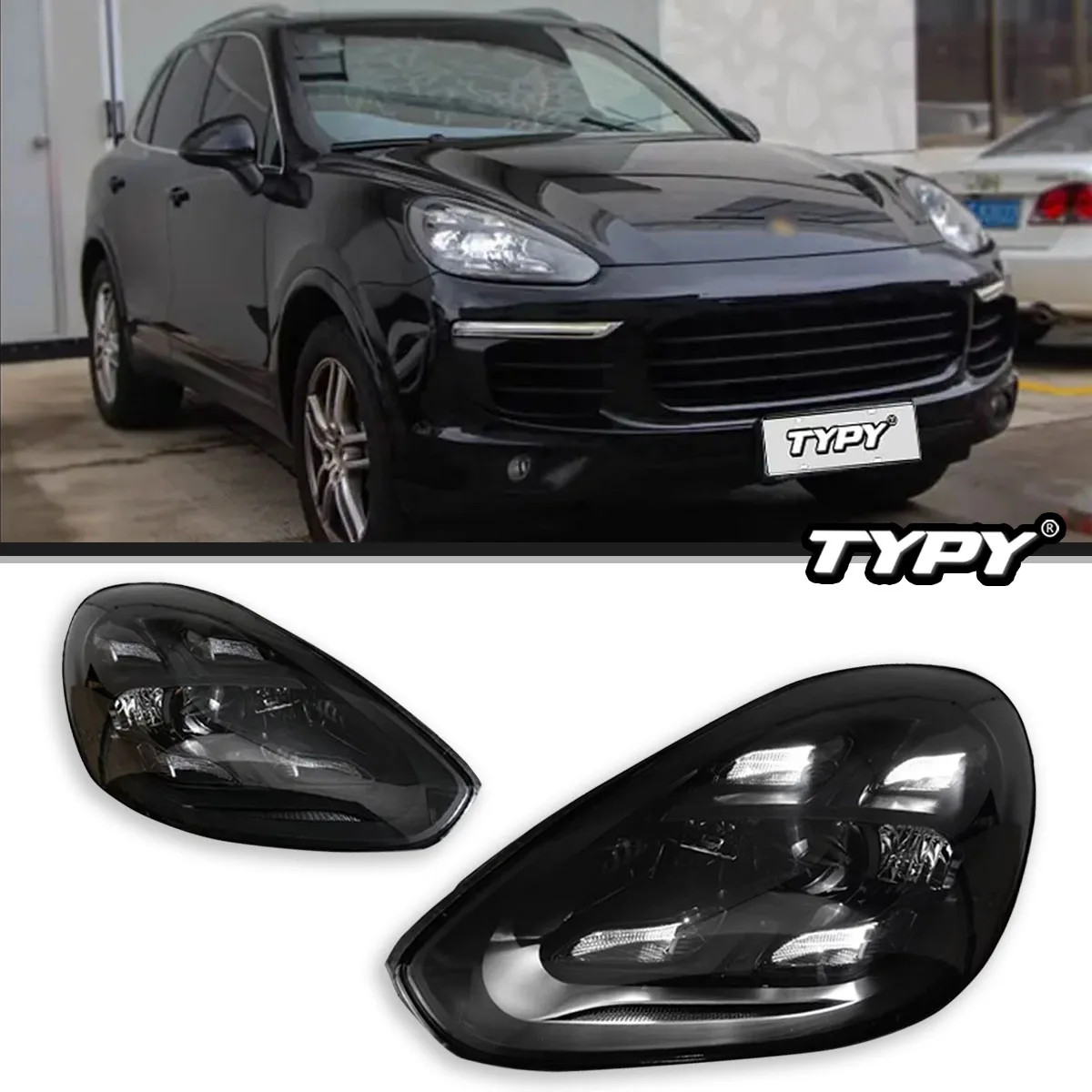 LED Projector Headlights For 2015-2017 Porsche Cayenne 958.2 Front Lamp Assembly
