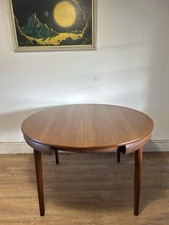 Mid Century Vintage Hans Olsen Roundette Dining Table For Frem Rojle Extending