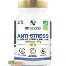 Anti-stress BIO | Aubépine Safran Mélisse | Équilibre Émotionnel Relaxation R...