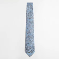 Perry Ellis Portfolio Blue Paisley Silk Tie Men's Business Accessory