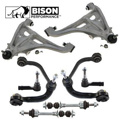Bison Performance 8pc Front Control Arm Sway Bar Link Tie Rods Kit For Ford 4WD