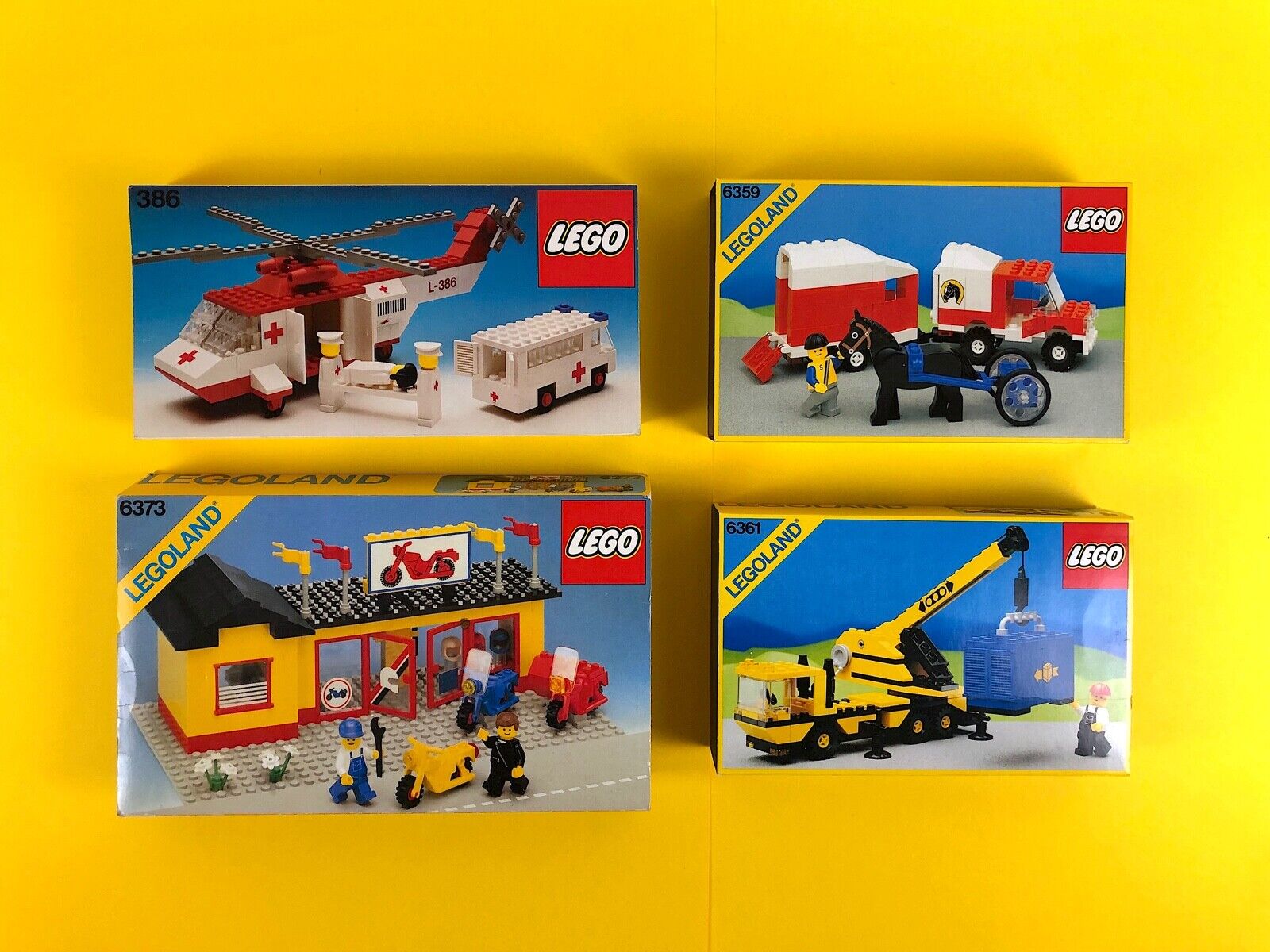 LEGO Vintage Classic Town Bundle Job Lot 386 6359 6373 6361 Empty Boxes Sleeves