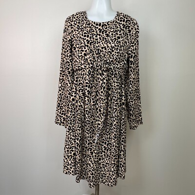 Asos Nursing Clothing ASOS Maternity Dress Leopard Nursing Long Sleeve