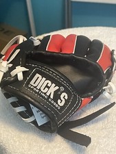 Baseball Glove Mitt Youth T-ball Right Hand Throw Black Red Dick's Sporting 8"