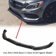 Front Bumper Lip Splitter Carbon Fiber look For Mercedes Benz W205 Sport 2015-18