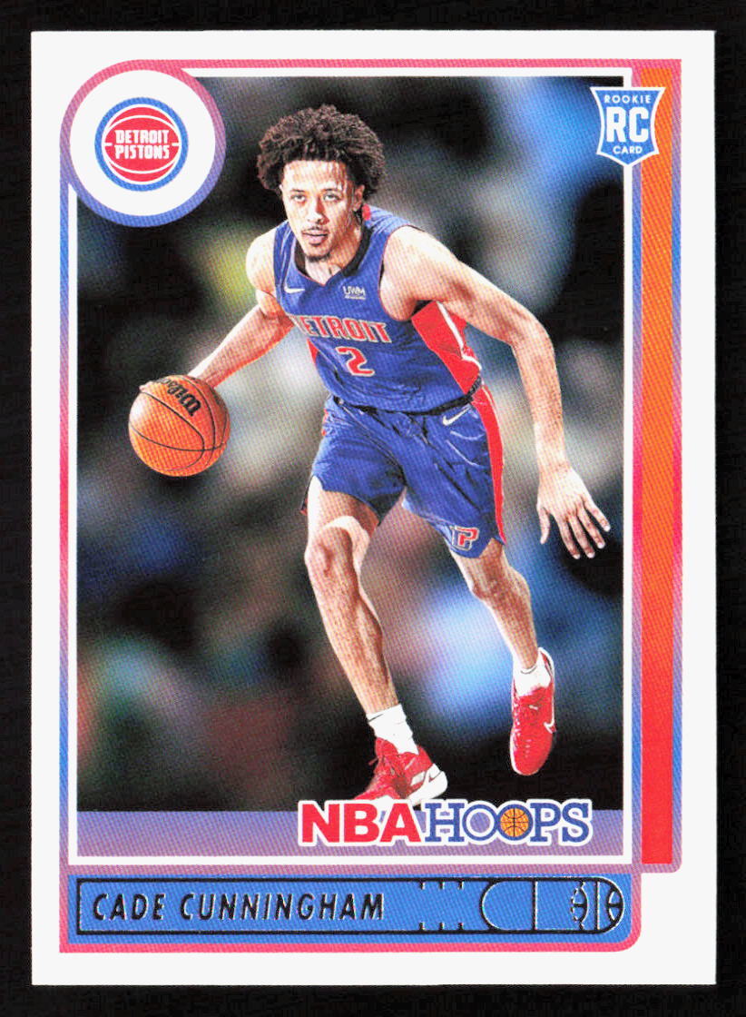 2021-22 Panini NBA Hoops Cade Cunningham Rookie Card RC #201 Detroit Pistons