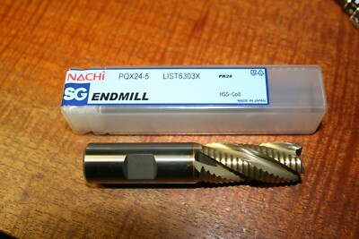 Nachi SG List 6303X 3/4'' Cobalt Rougher End Mill TICN Coated PQX24-5 HSS-Co8
