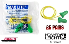 25- MAXIMUM LITE CORDED Sleep Aid Shooting Noise Reduction Ear Plugs NRR 30