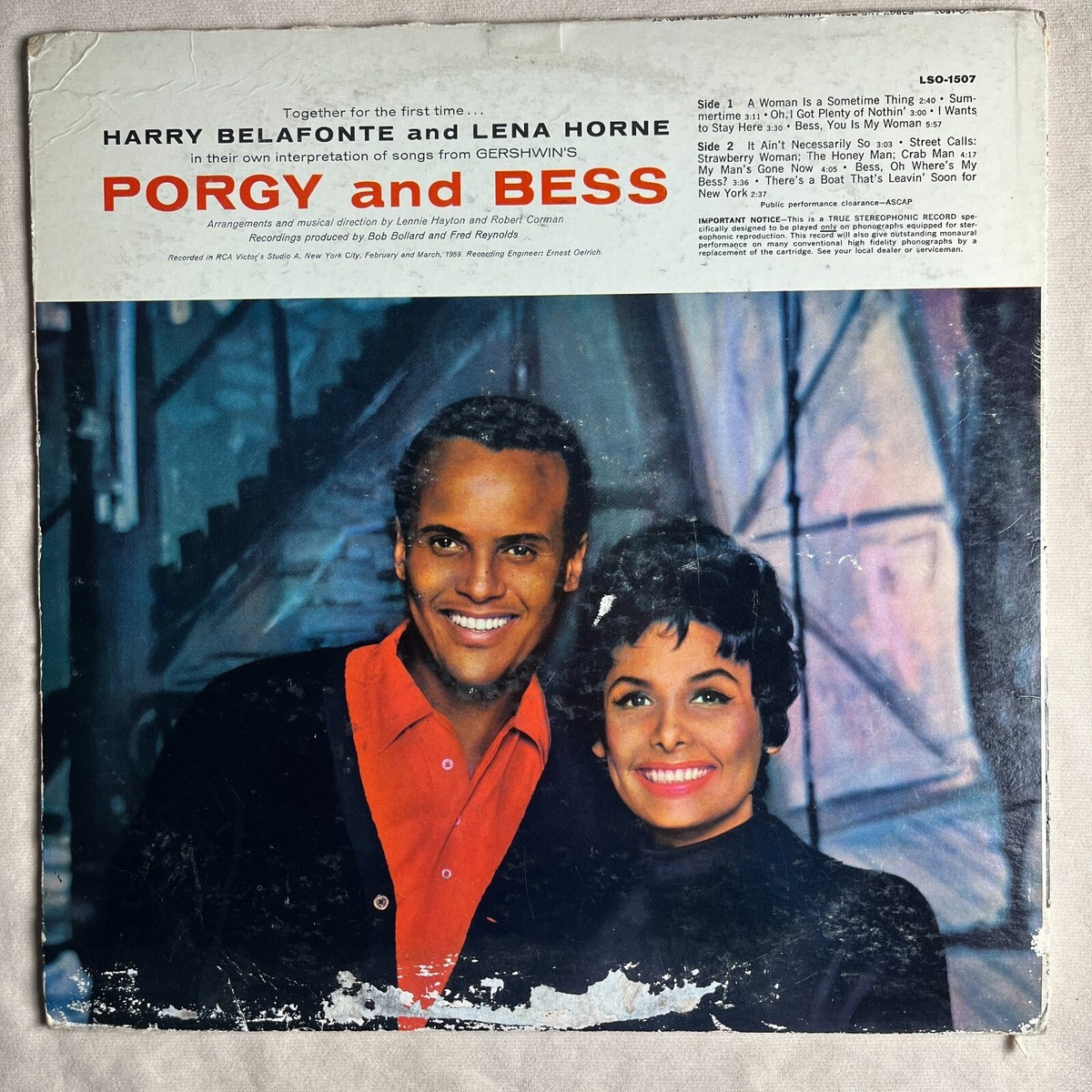 LENA HORNE & HARRY BELAFONTE Porgy And Bess 1959 Vinyl LP RCA LSO