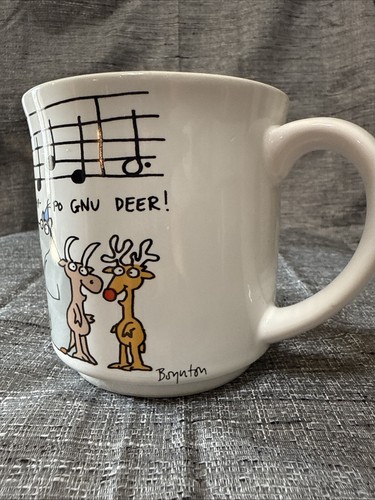 Vintage Sandra Boynton We Wish You A Merry Christmas Animal Mug - Picture 4 of 6