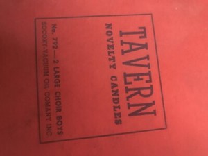 Vintage  Tavern Christmas Candles: Choir Boy