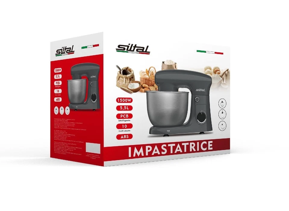 IMPASTATRICE SILTAL 5,5L - 1500W CON ACCESSORI - Immagine 4 di 4