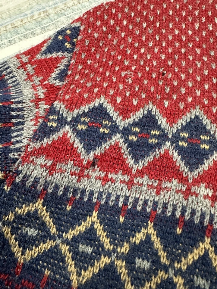 Vtg LOBO by Pendleton 100% Virgin Wool Men’s Fair Isle Winter Ski Sweater Sz XL - Image 3 of 4