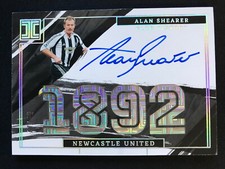 Alan Shearer Club History 1892 On Card Auto Panini Impeccable 2021-22 /92