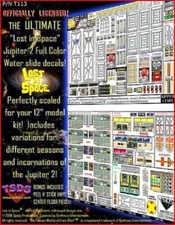 TSDS 113  x 1/60 LiS Jupiter 2 Spaceship Decal Set for Polar Lights 12" Model
