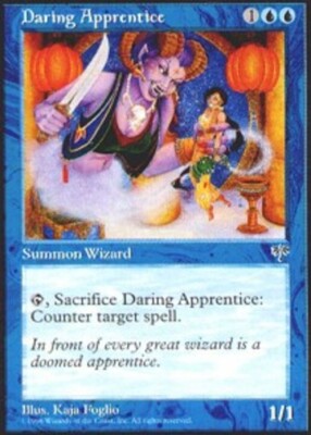 1x Daring Apprentice MTG - Mirage - Light Play