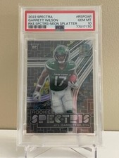 2022 Spectra Garrett Wilson Rookie Spectris Neon Splatter 2/8 SSP PSA 10 POP 1