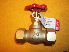 NEW MUELLER B&K 100-614 3/4" COMPRESSION BRASS STOP & WASTE VALVE