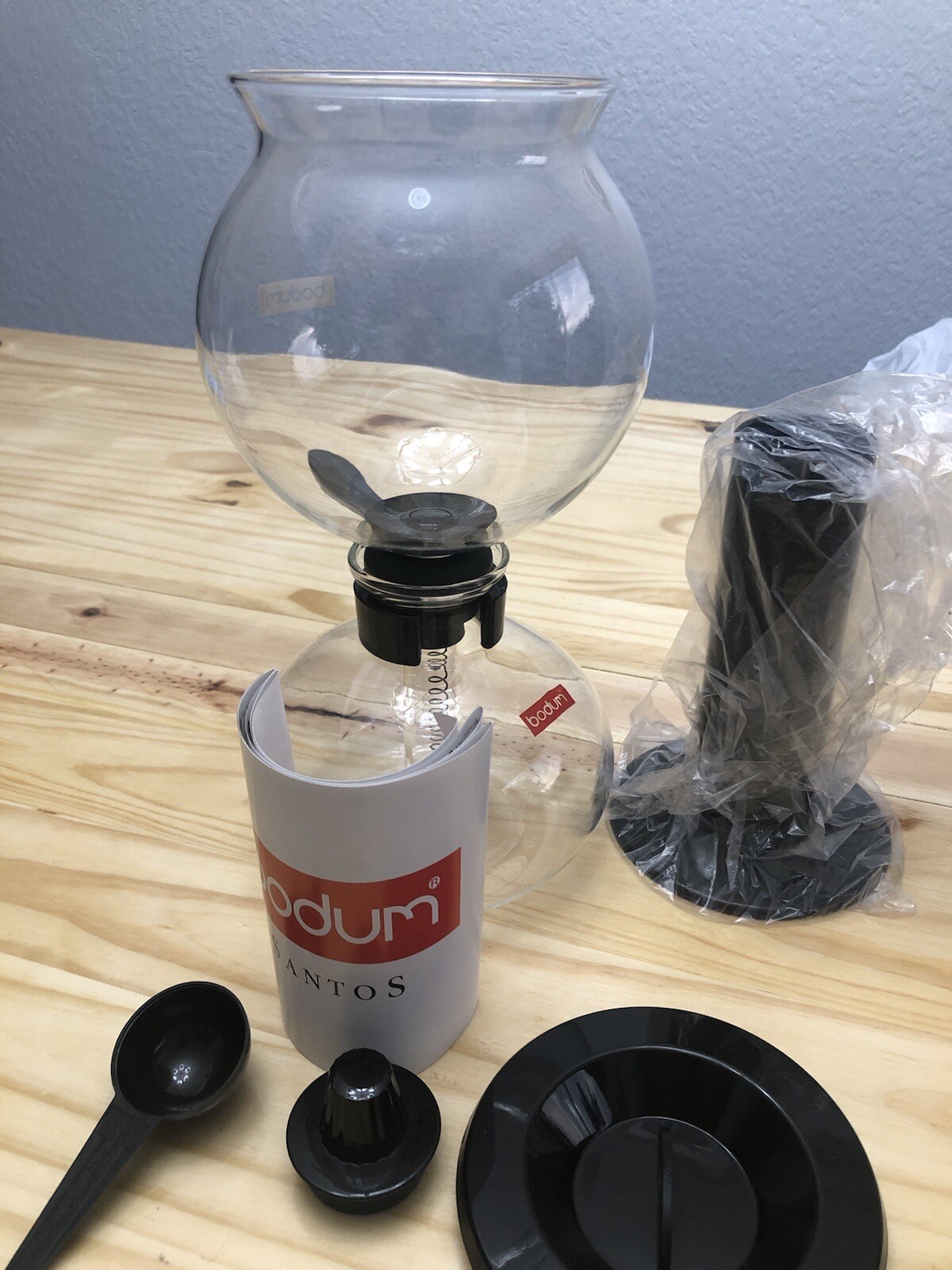 Bodum PEBO Coffee Maker Vacuum Siphon Brewer Bold Flavor 8 cup 1 liter