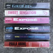 Vintage Cassettes lot of 6 1980’s Freestyle Music Cover Girls Expose Gina Go-Go