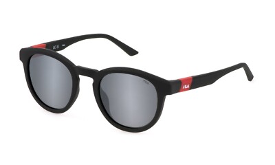 Sonnenbrille Herren Damen Polarisiert Signiert Rund Fila Verspiegelt Silber