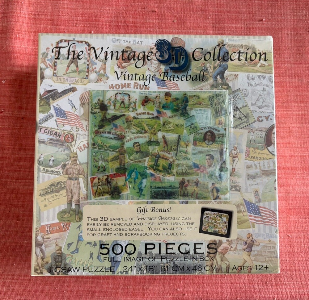 Puzzle Of America’s Past Time Vintage Baseball With Lenticular Card