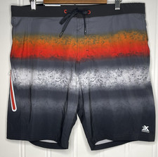 ZeroXposure Swim Shorts Mens Large Board Comfort Stretch 50 UV Zipper Pocket