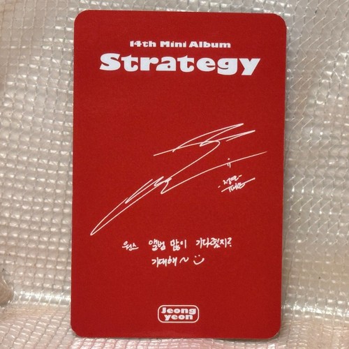 Jeongyeon Official Photocard Twice Strategy The 14th Mini Album JYP Ent Kpop - Picture 2 of 2