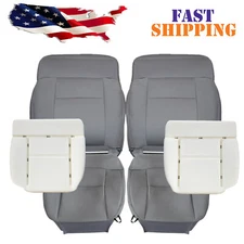 For 2004-2008 Ford F150 Front Cloth Seat Cover Gray #CE SE / Driver Foam Cushion