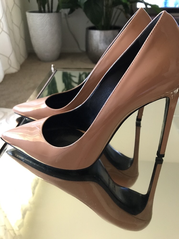 SAINT LAURENT CLASSIC PARIS SKINNY PUMPS 38.5